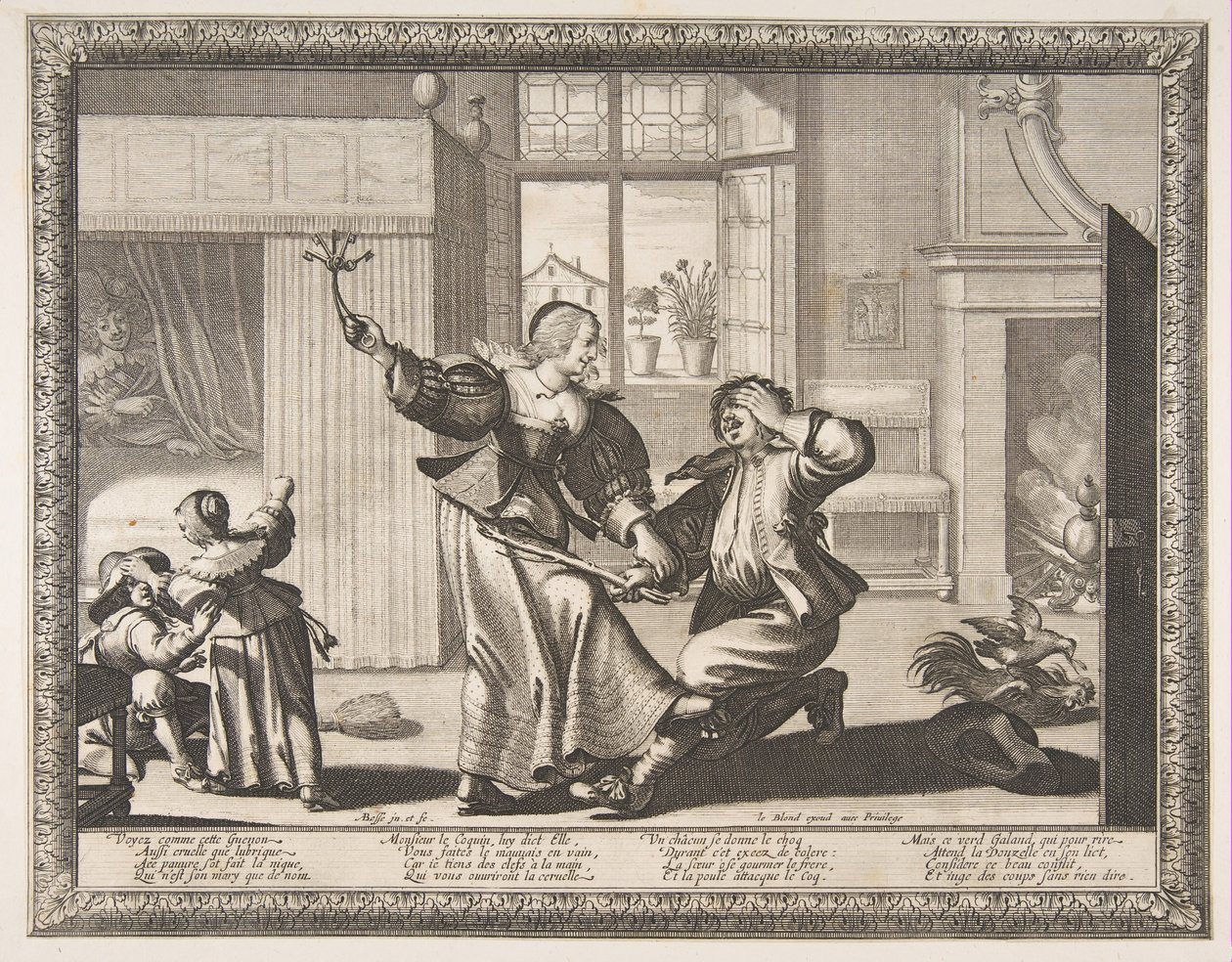 Ektemann-Beater, ca. 1633. av Abraham Bosse