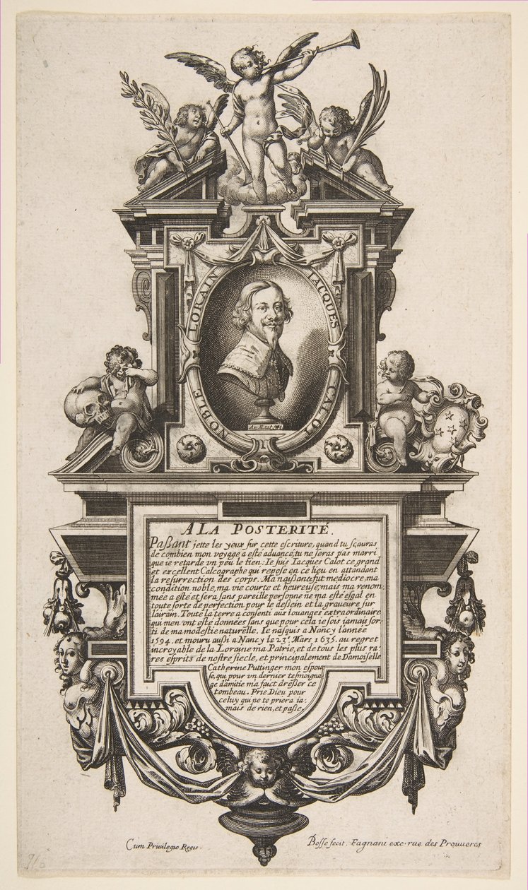 Portrett av Jacques Callot, ca. 1636. av Abraham Bosse