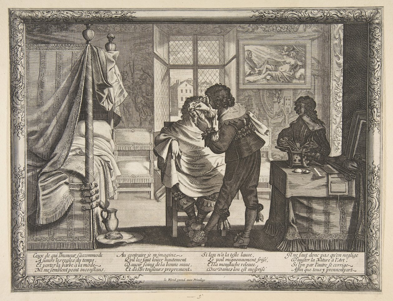 Barberen Barbereren, ca. 1632-33. av Abraham Bosse