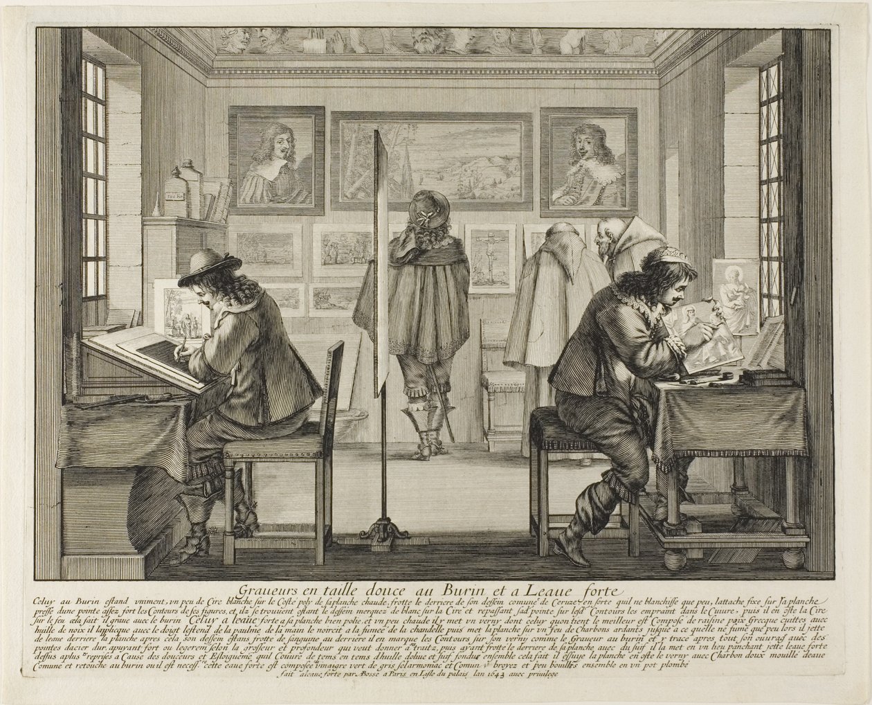 Gravøren og etseren, 1642 av Abraham Bosse