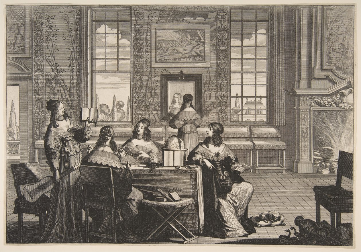 The Foolish Virgins Conversing, ca. 1635. av Abraham Bosse