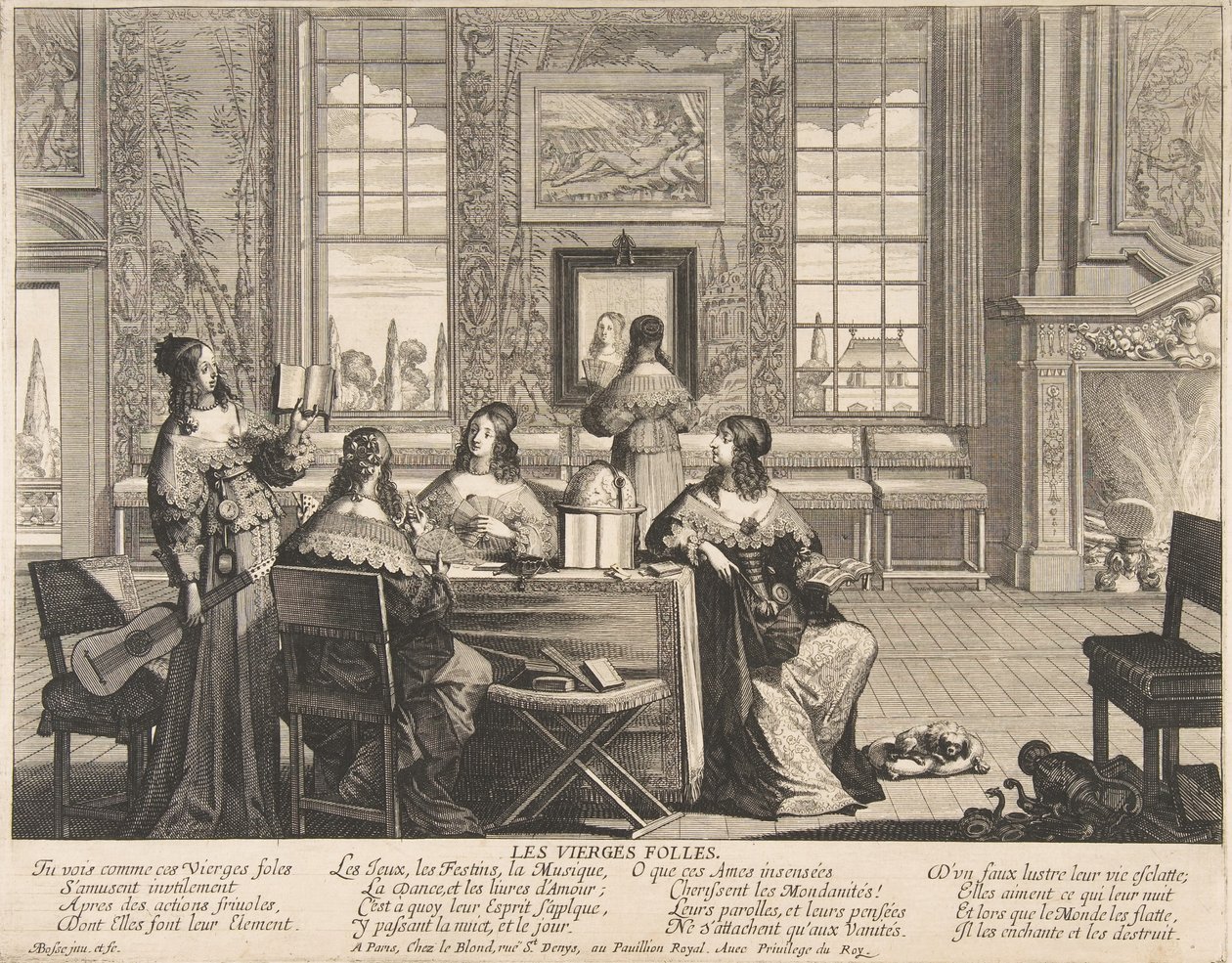 The Foolish Virgins Conversing, ca. 1635. av Abraham Bosse