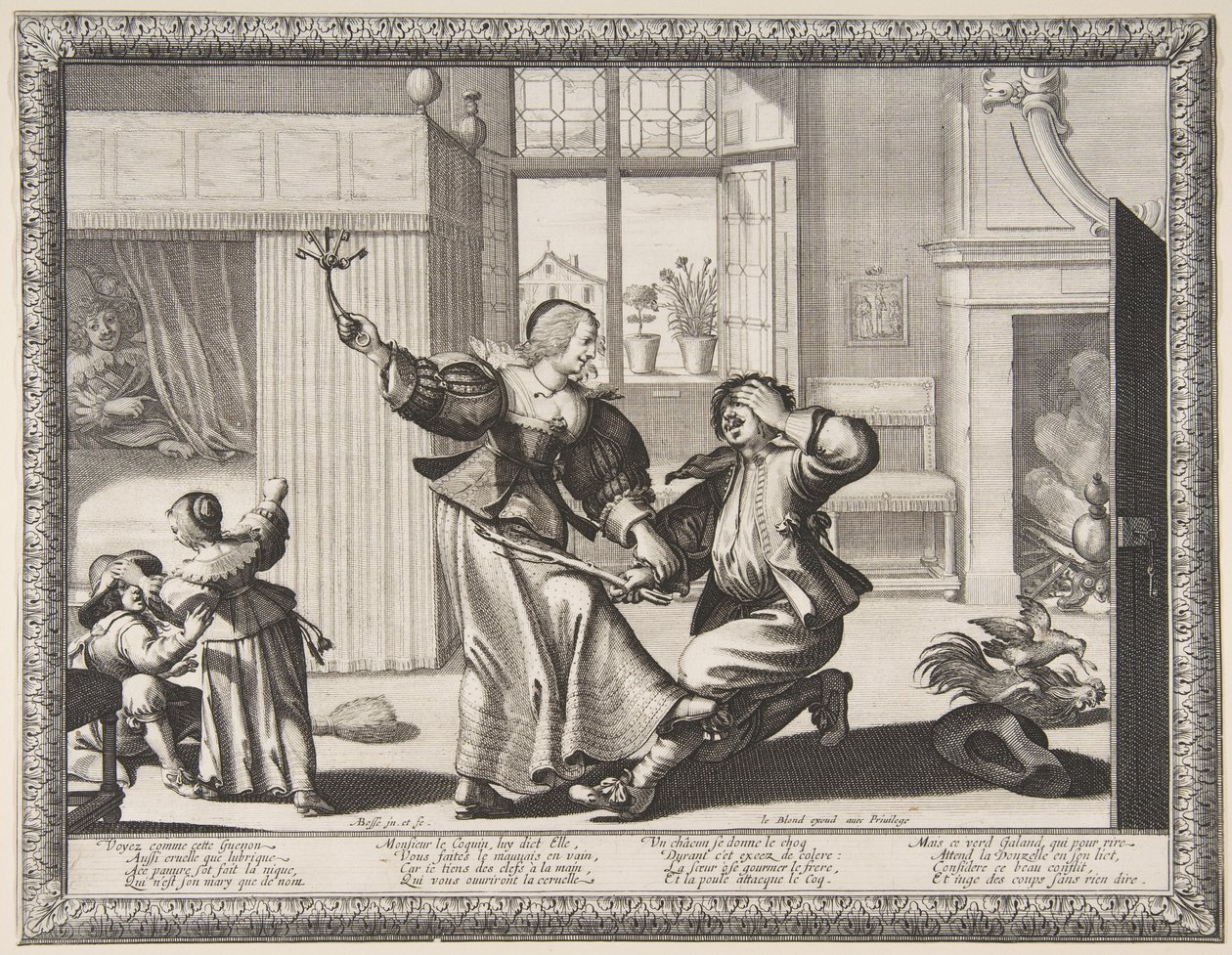 The Husband-Beater, ca. 1633 (etsing og gravering) av Abraham Bosse
