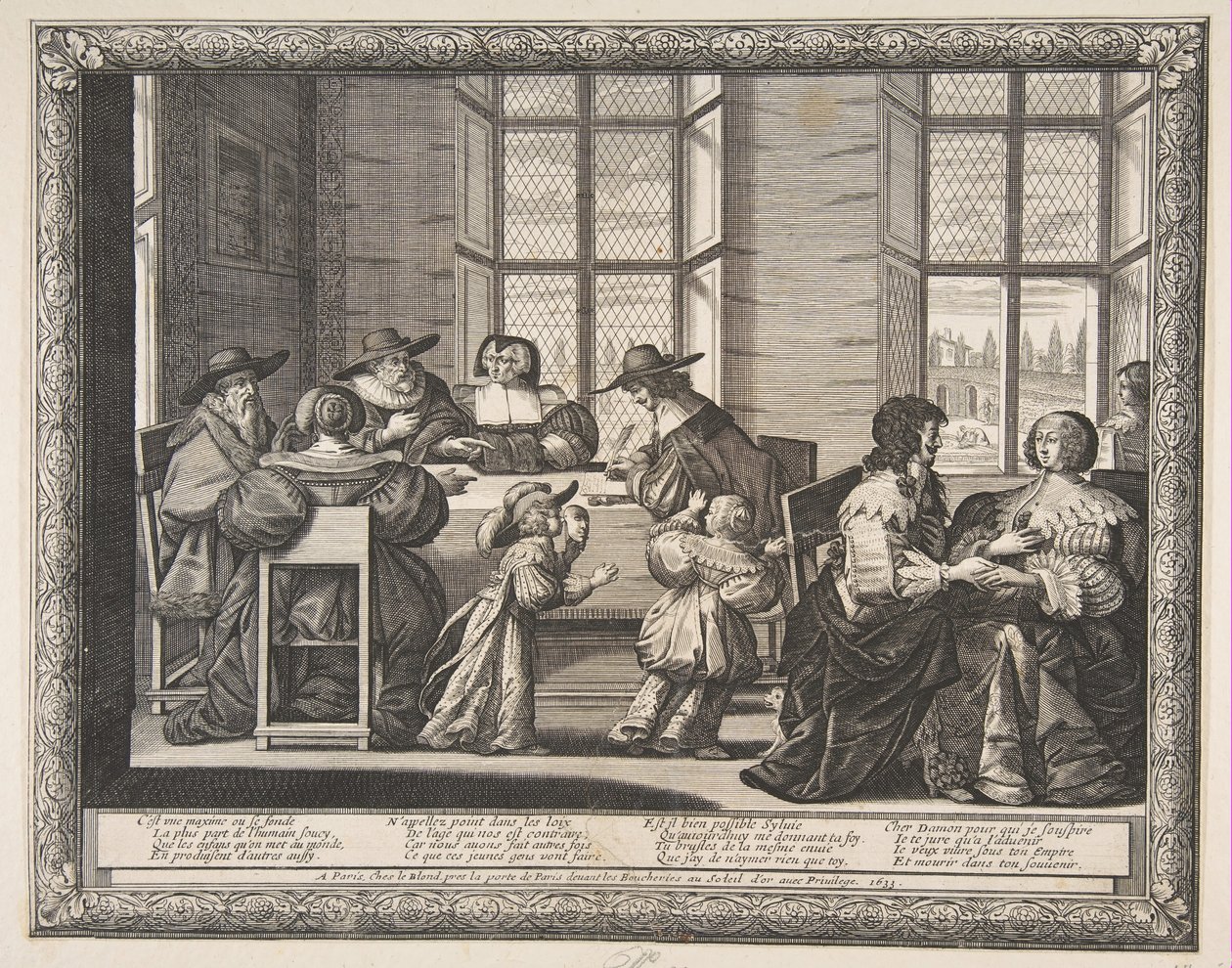 Ekteskapskontrakten, 1633. av Abraham Bosse