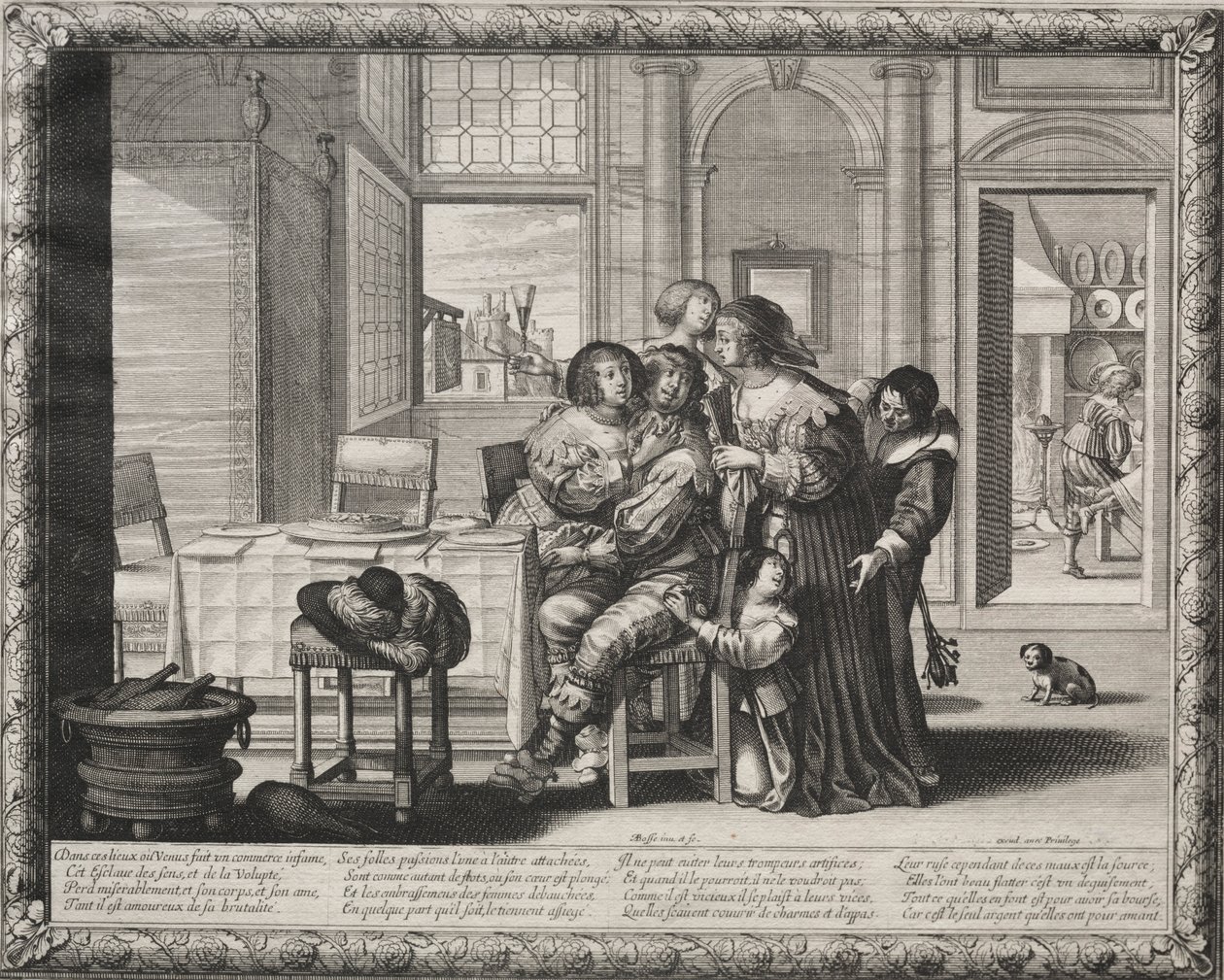 The Prodigal Son: Riotous Living, 1635. av Abraham Bosse