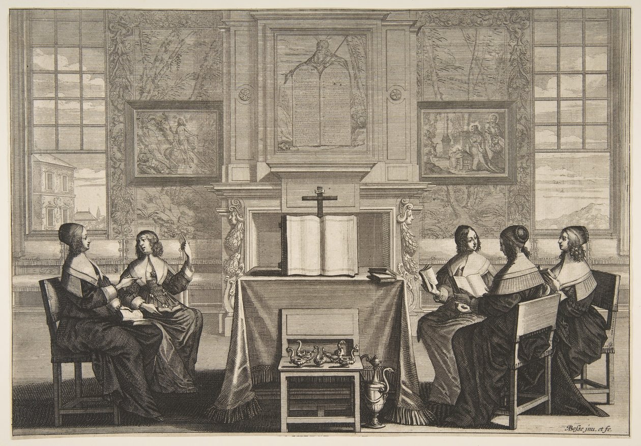 The Wise Virgins Conversing, ca. 1635. av Abraham Bosse