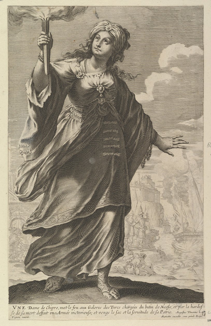 En dame av Kypros, 1647. av Abraham Bosse