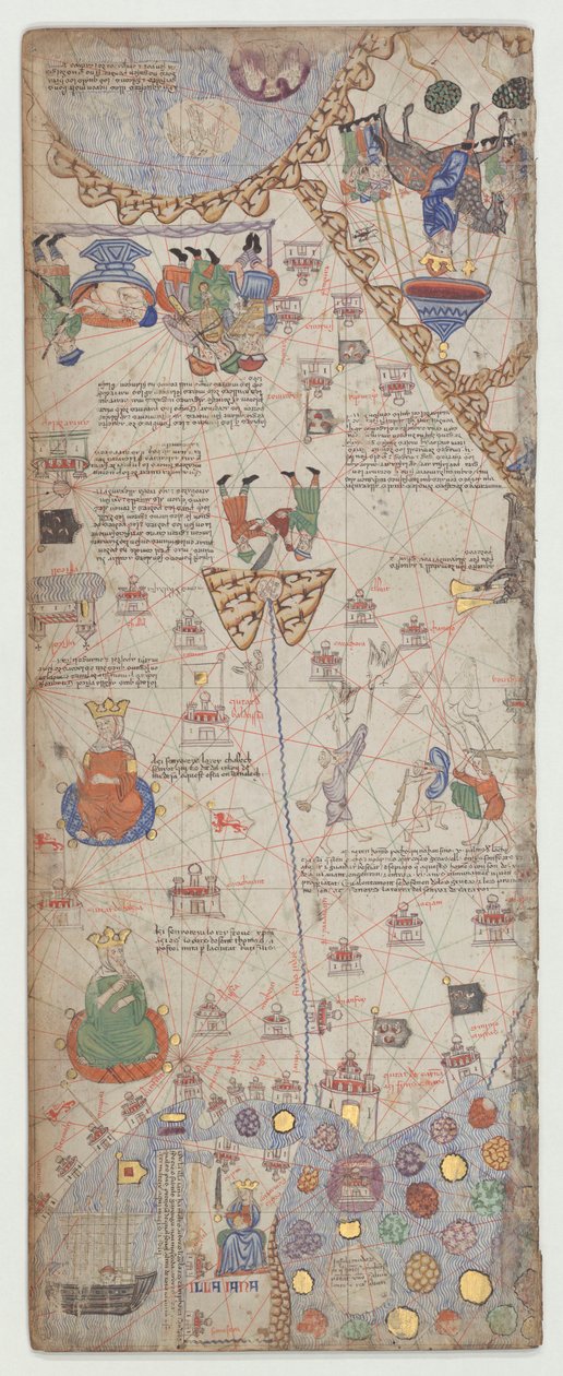 Katalansk atlas, ark 11, 1375 av Abraham Cresques