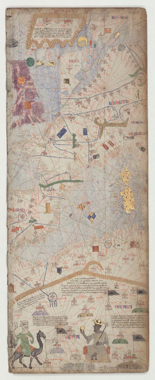 Katalansk atlas, ark 6, 1375 av Abraham Cresques