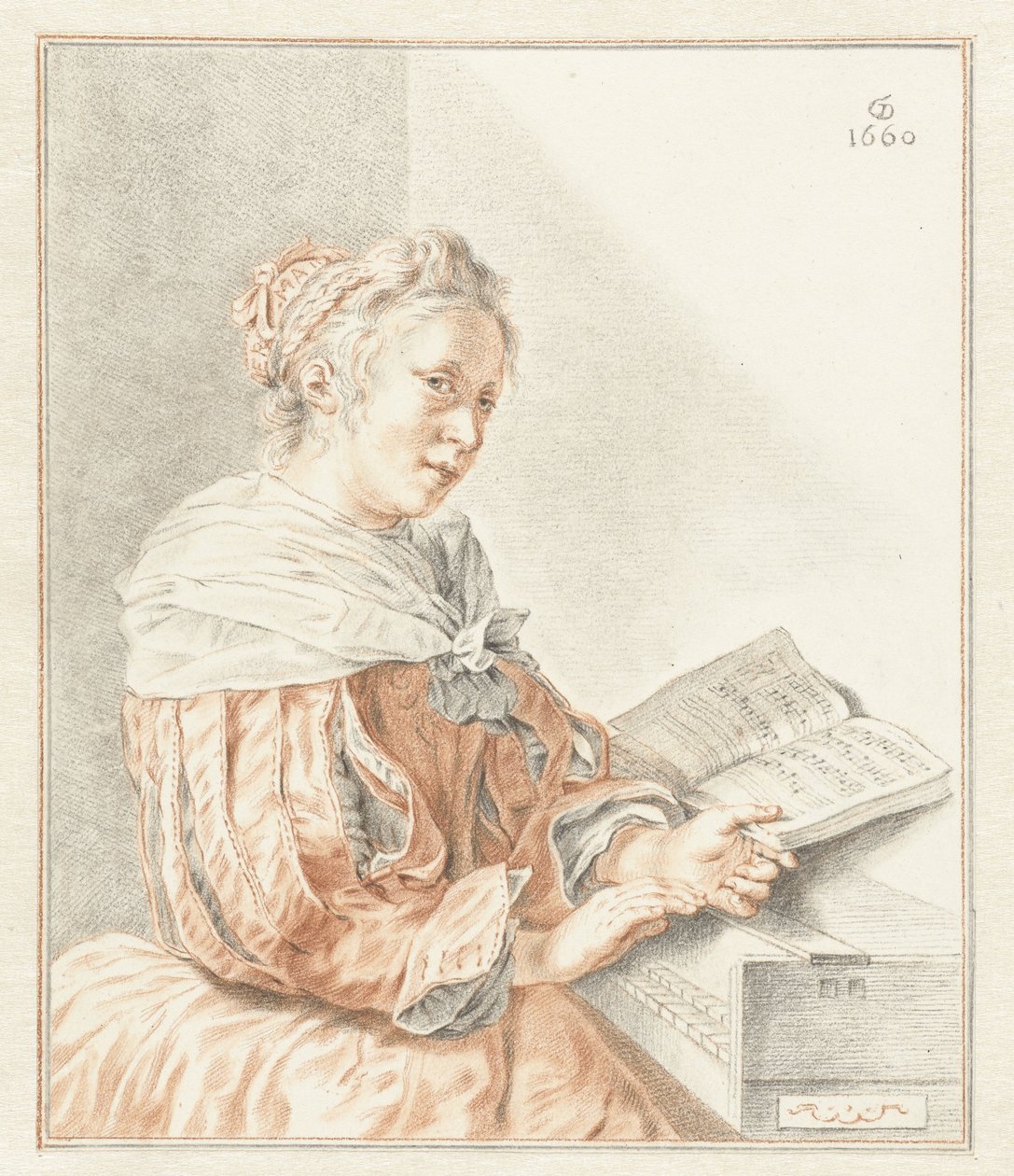 Dame ved spinet av Abraham Delfos