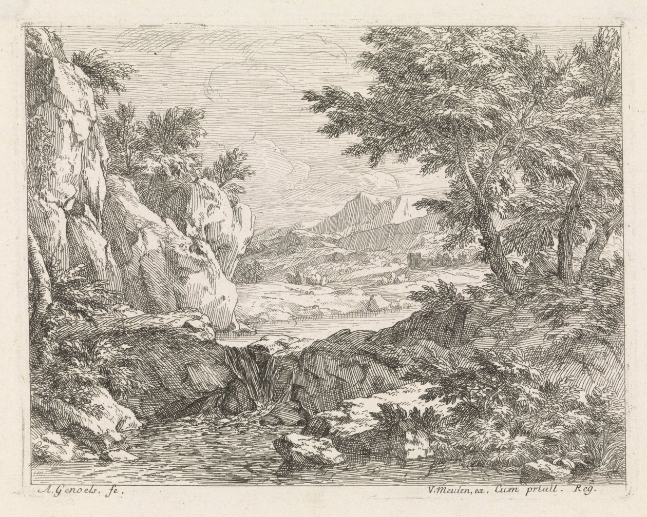 Forlatt land med elvelandskap (serietittel) av Abraham Genoels