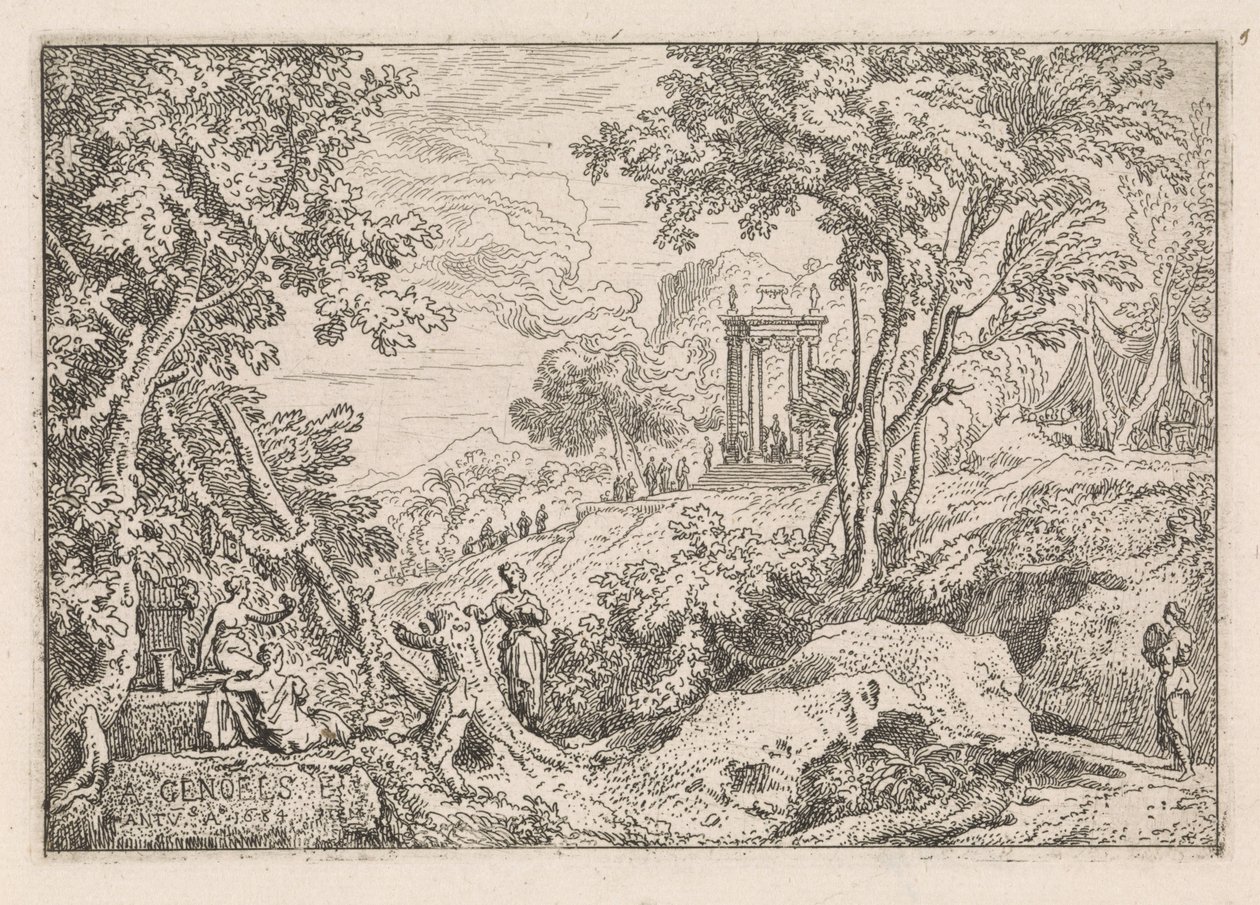Landskap med tempel Klassiske landskap (serietittel) av Abraham Genoels