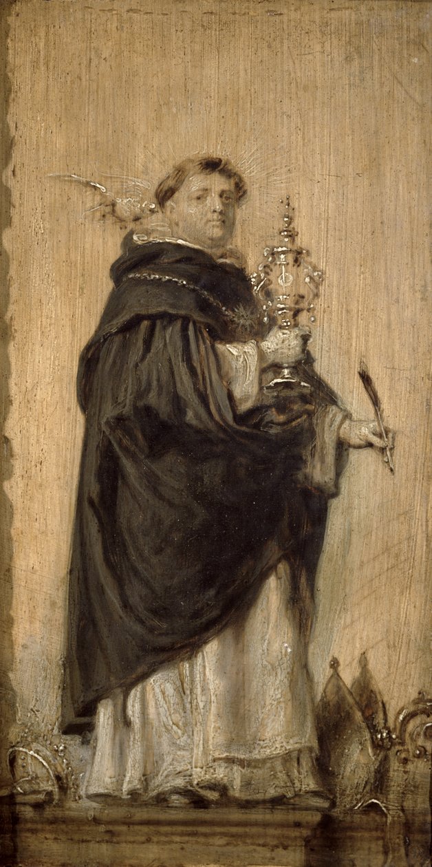 St. Thomas Aquinas, ca. 1640-50 (panel) av Abraham Jansz. van Diepenbeeck