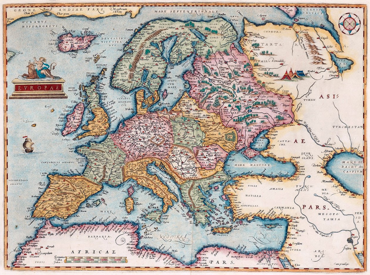 Europeisk fra: The Theatre of the World, 1579 av Abraham Ortelius