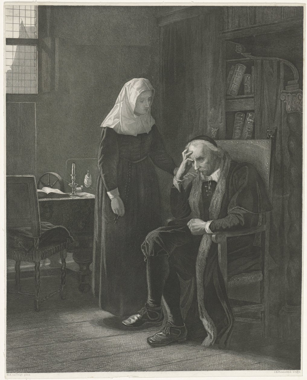 Utsikt over Cleves Cleef 1650 (tittel på objekt) av Abraham Rademaker