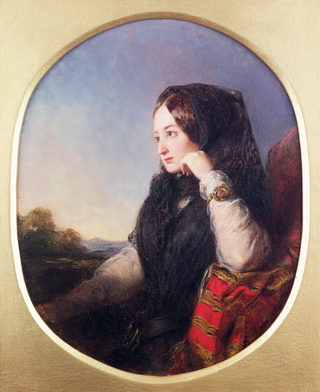 Portrett av grevinne Eugenie (1826-1920), 1846 av Abraham Solomon