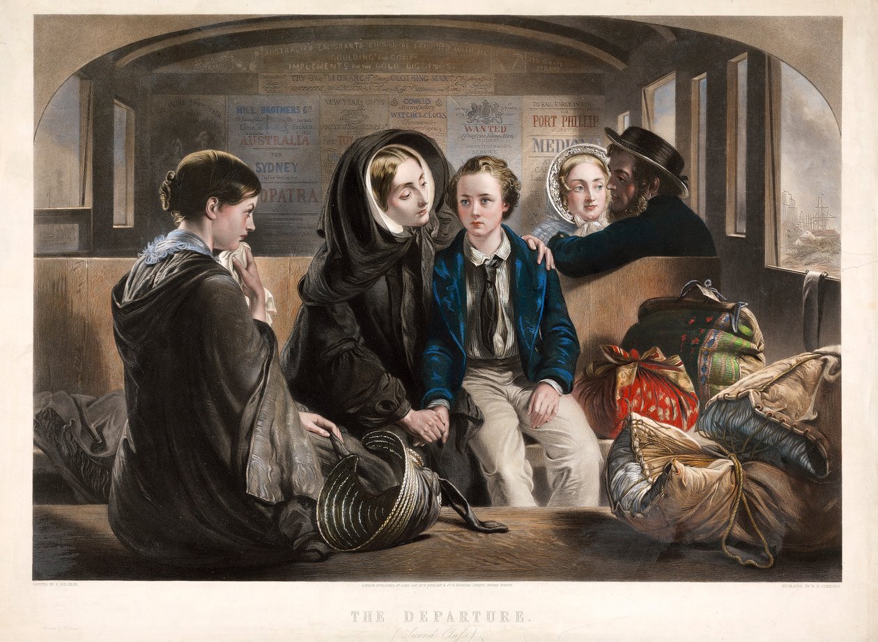 The Departure Second Class, pub. 1857. av Abraham Solomon