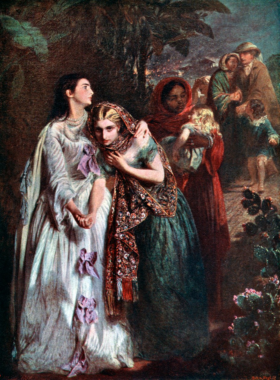 The Flight from Lucknow, 1858, c1920 av Abraham Solomon