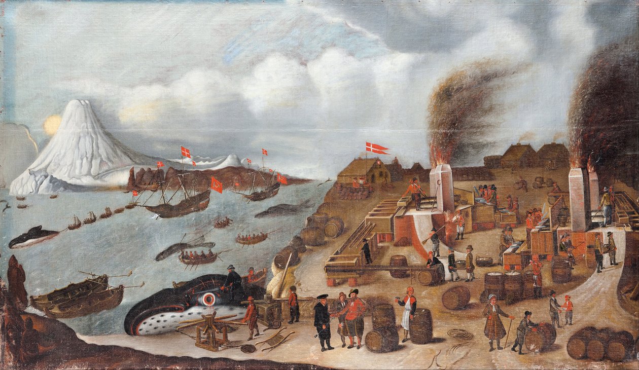 Dansk hvalfangststasjon av Abraham Speeck