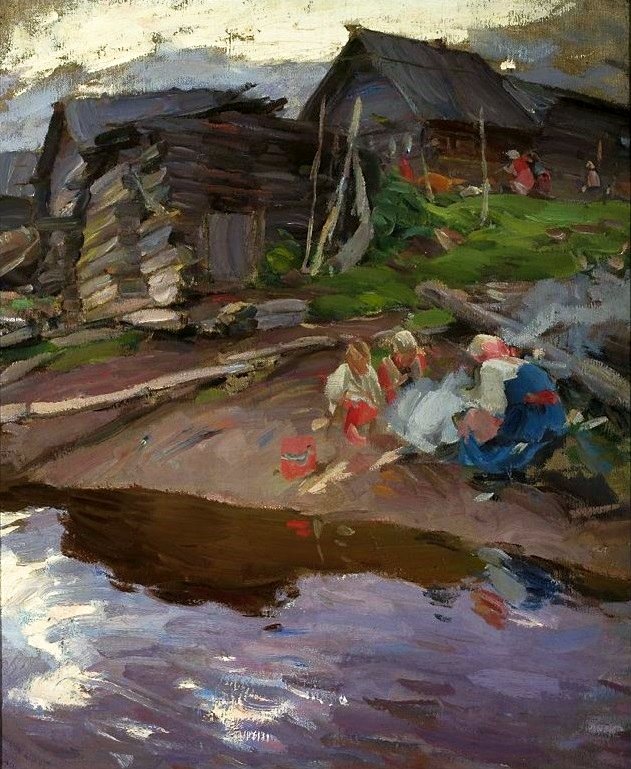 Om kvelden. av Abram Efimovich Arkhipov