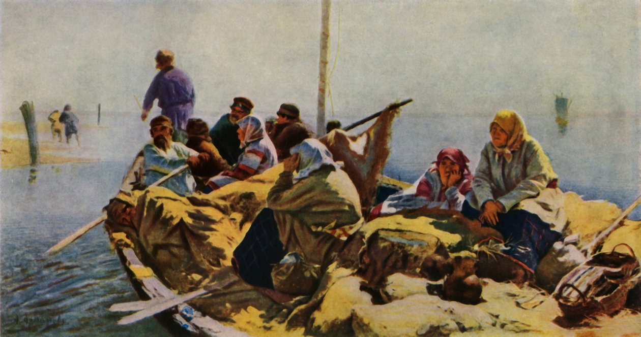 'On the River Oka', 1890, 1965. av Abram Arkhipov