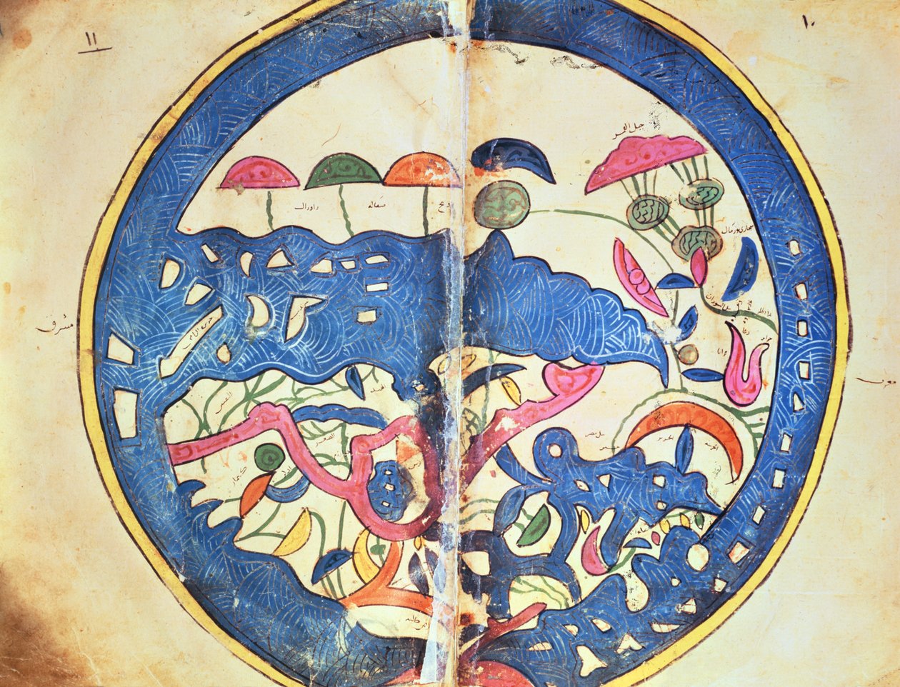 Kart over Egypt, 1348 av Abu Muhammad Al Idrisi or Edrisi
