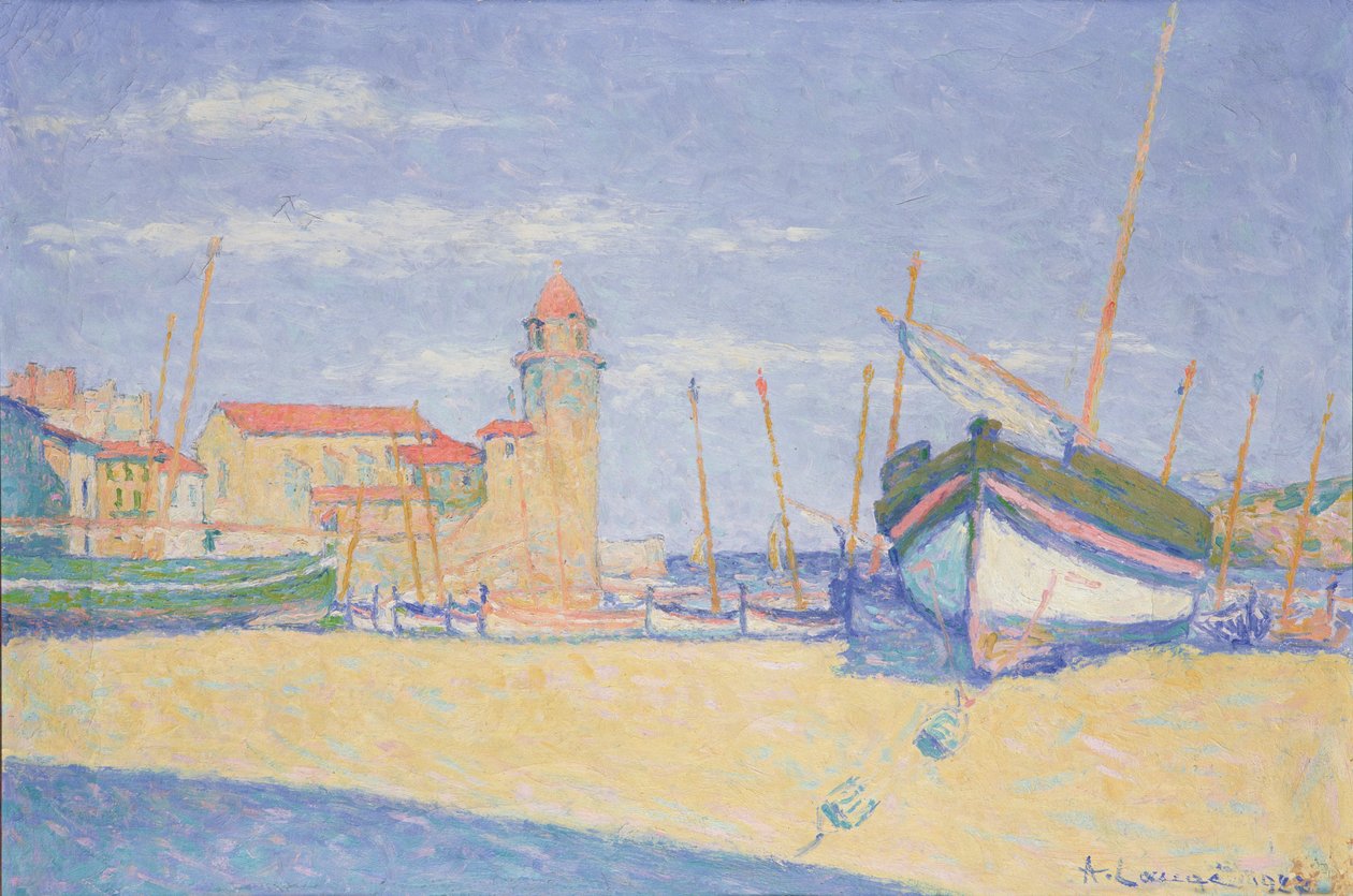 Utsikt over Collioure, 1927 av Achille Lauge