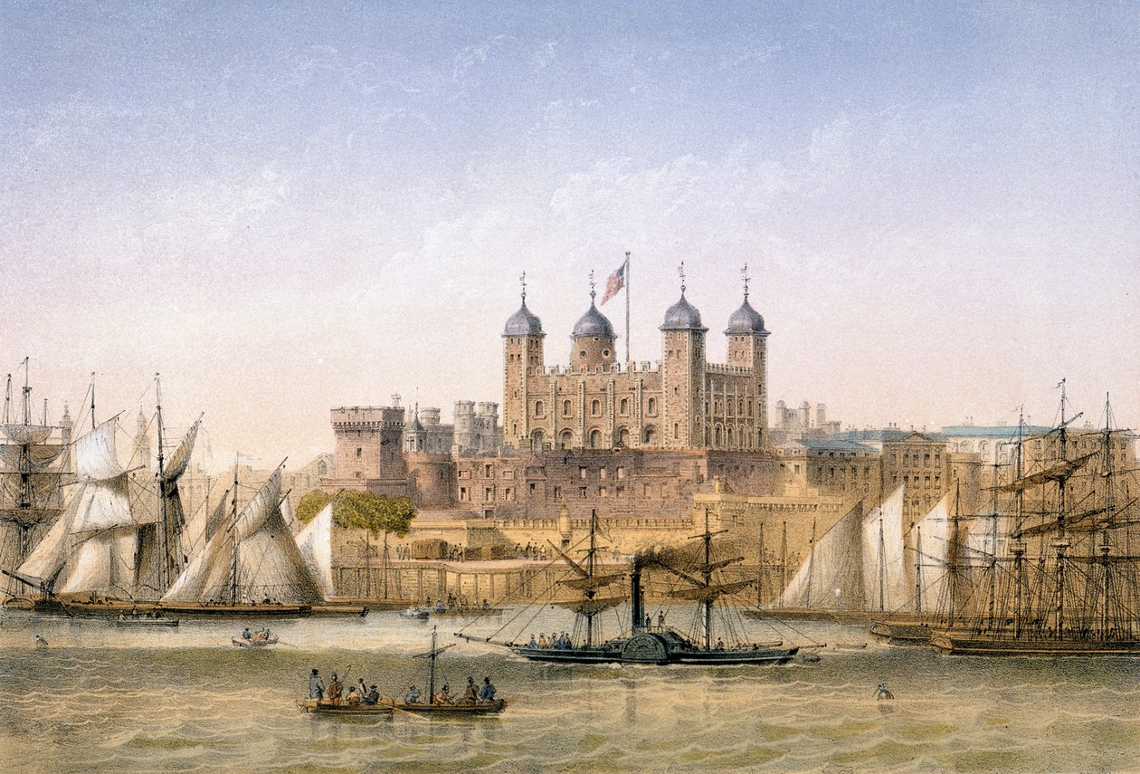 Tower of London, ca. 1862 av Achille Louis Martinet