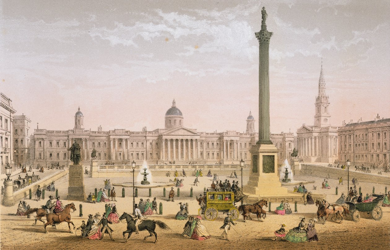 Trafalgar Square, ca. 1862 av Achille Louis Martinet