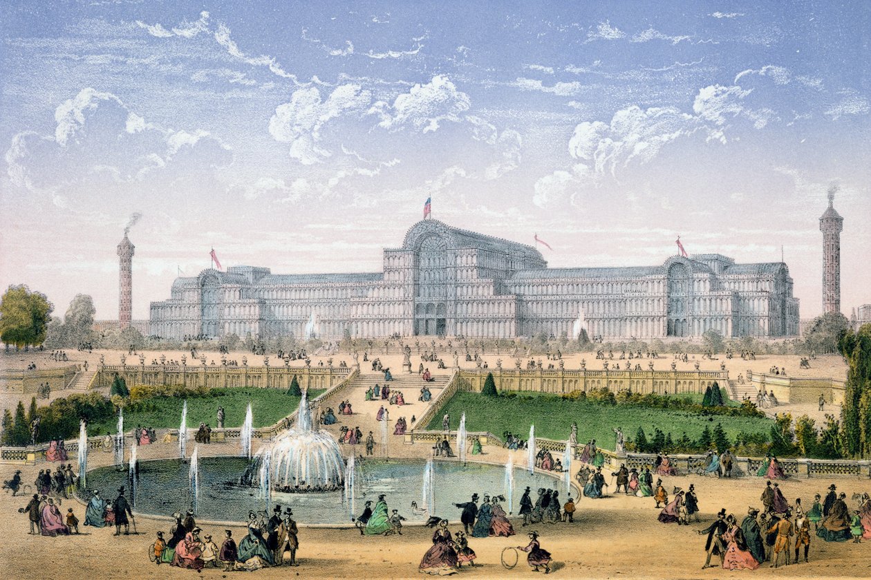 Crystal Palace, Sydenham, ca. 1862 av Achille Louis Martinet