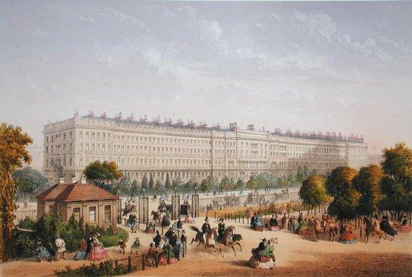 Hyde Park Gardens, ca. 1862 (litho-farge) av Achille Louis Martinet