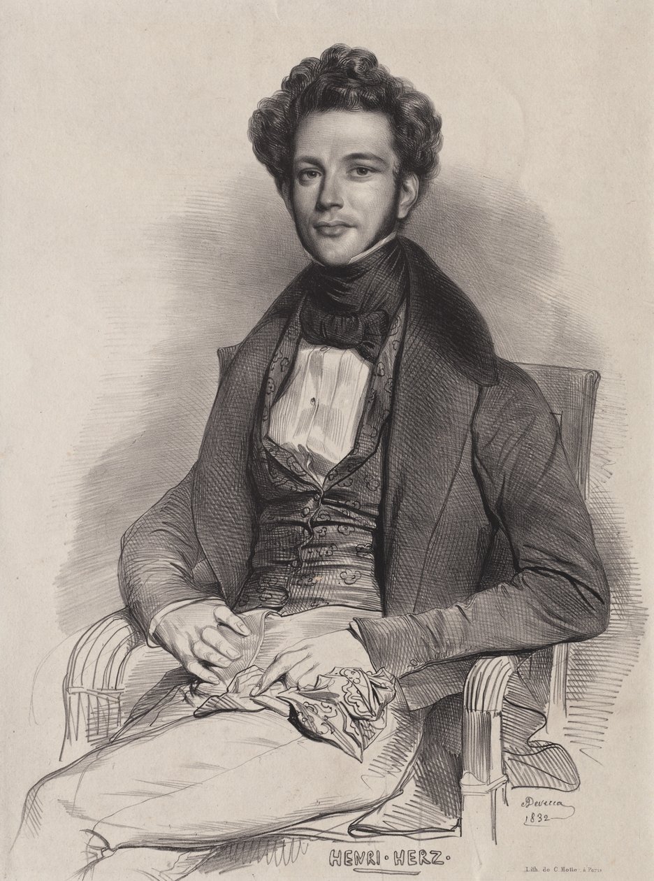 Henri Herz, pianist, 1832. av Achille Devéria