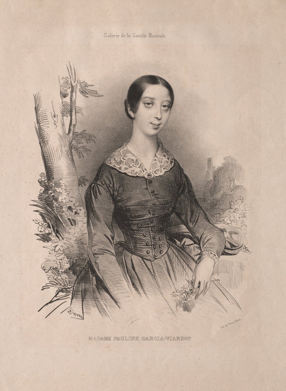Madam Pauline Garcia-Viardot, 1840. av Achille Devéria