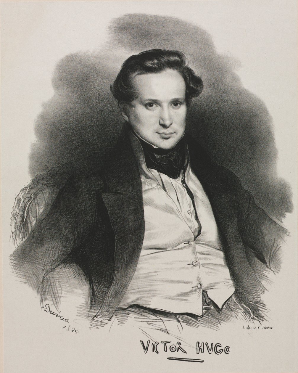 Victor Hugo, 1829. av Achille Devéria
