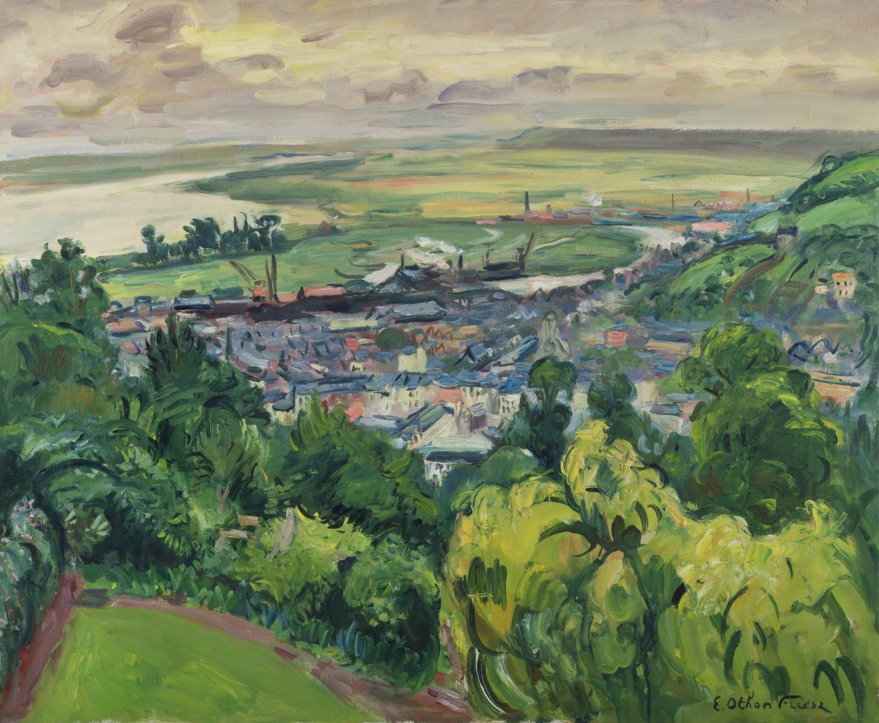 Landskap i Honfleur av Achille Emile Othon Friesz