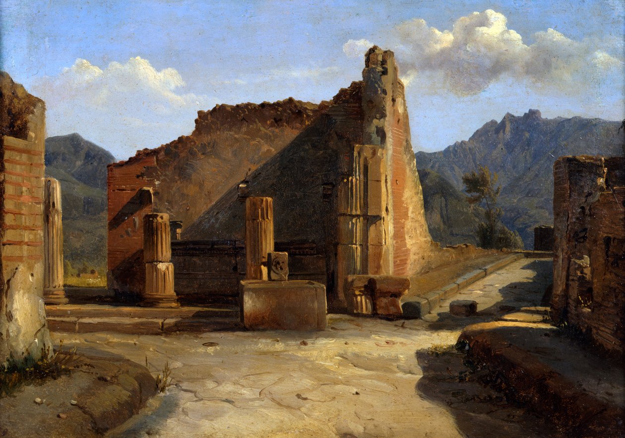 Forumet i Pompeii, c1816-1822 av Achille Etna Michallon