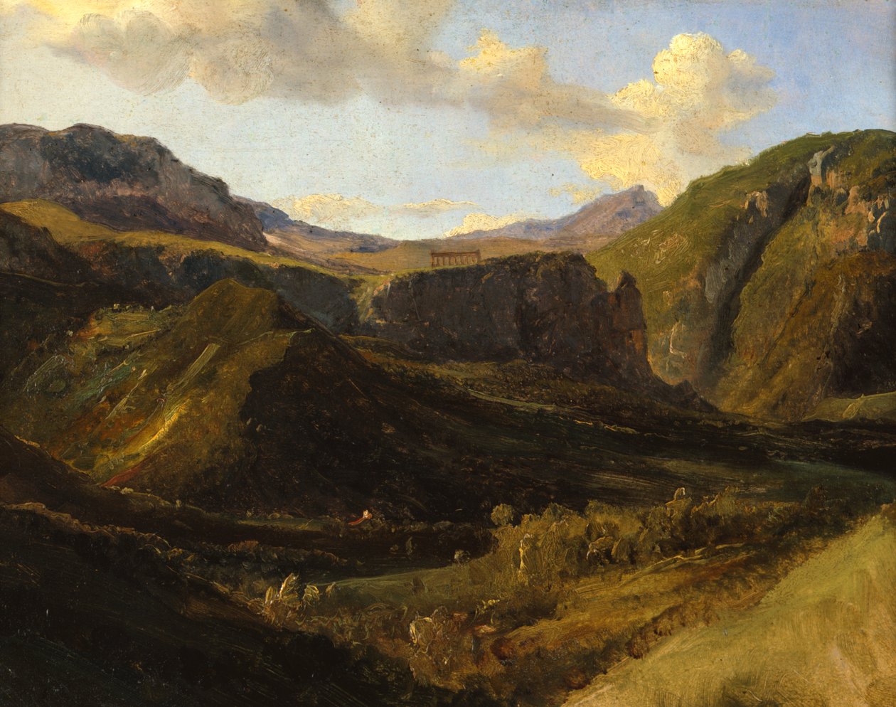 Segeste-tempelet, c1810-1822 av Achille Etna Michallon
