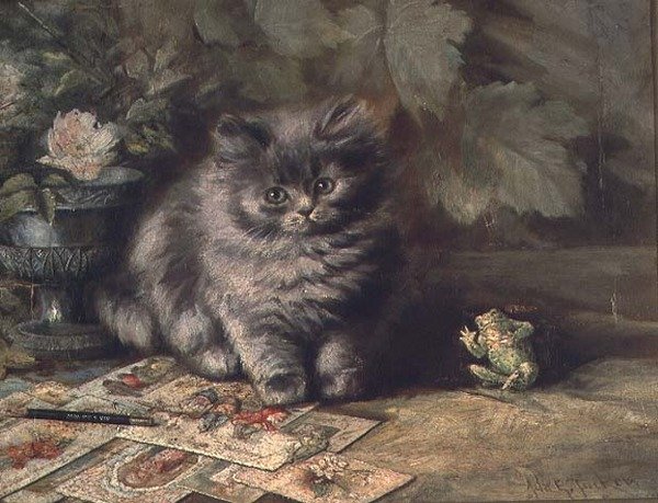 Et portrett av en kattunge av Ada Eliza Tucker