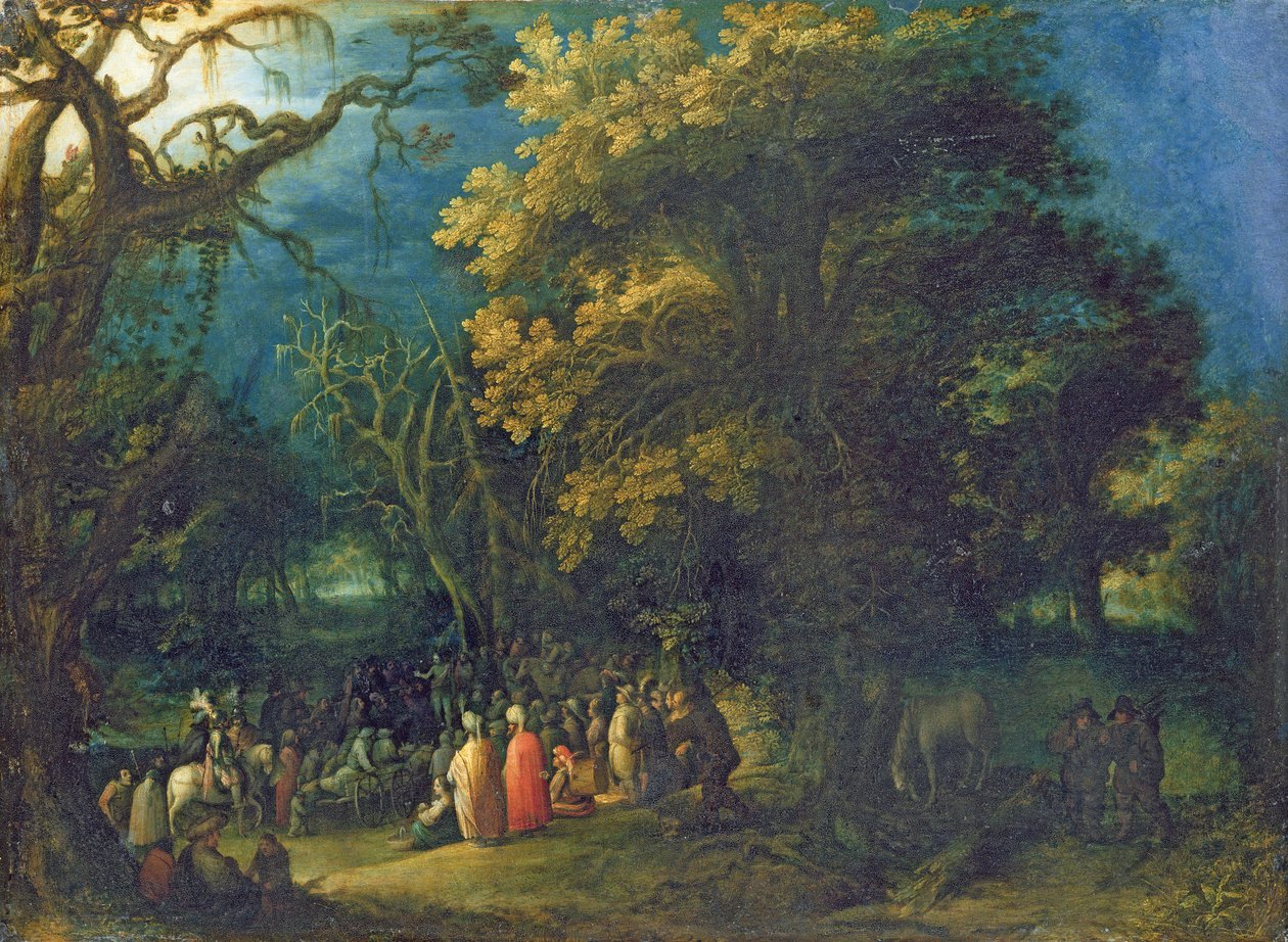 Prekenen til døperen Johannes (olje på kobber) av Adam Elsheimer