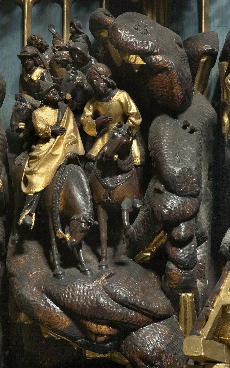 Tilbedelse av magi, detalj av Adam Kraft