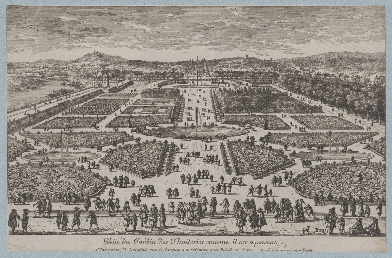 Tuileriehagen, 1680., 1680. av Adam Perelle