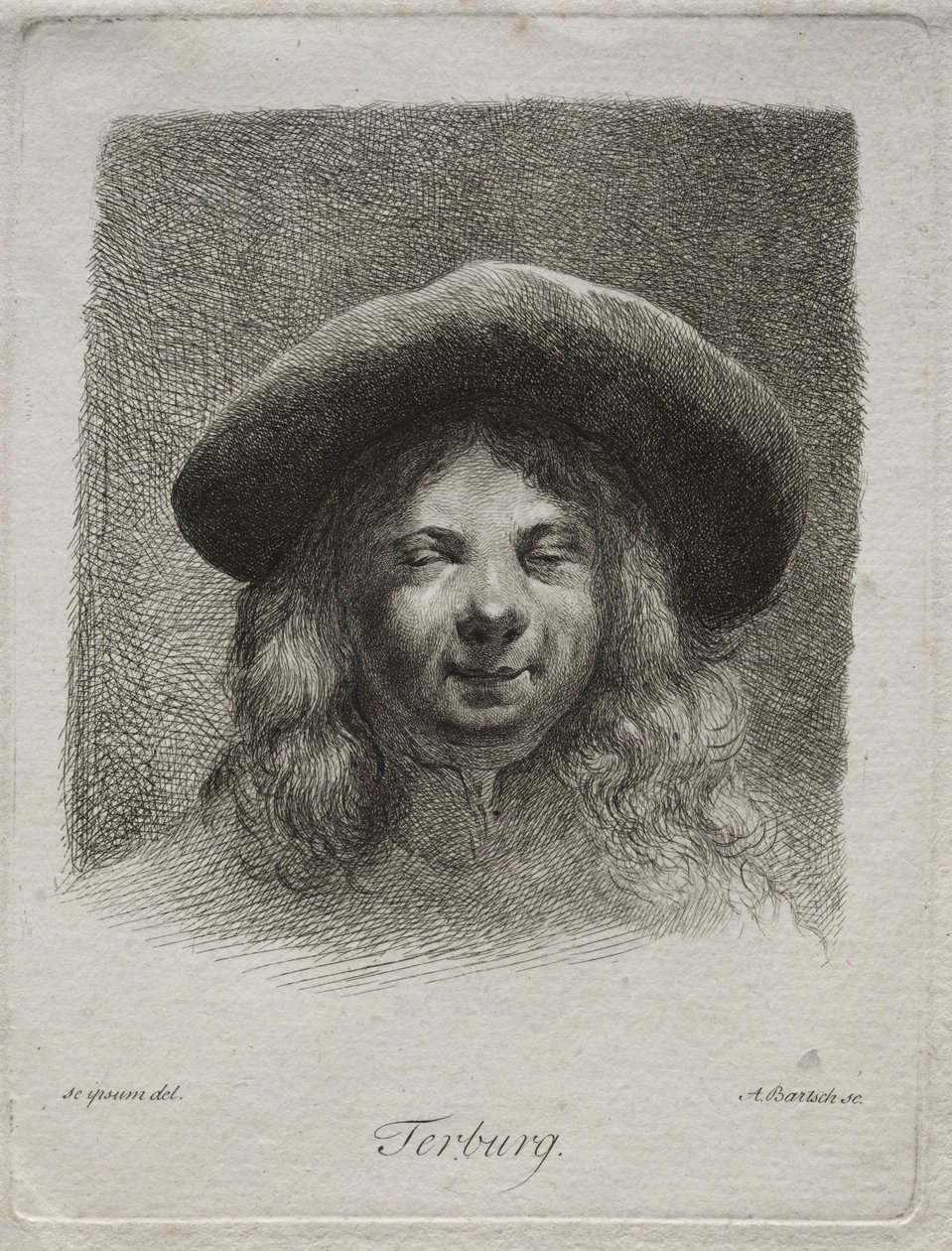 Portrett av Gerard Terborch. av Adam von Bartsch