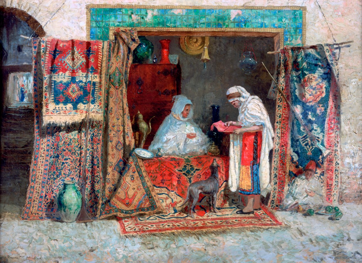 Teppehandler, c1870-1913 av Addison Thomas Millar