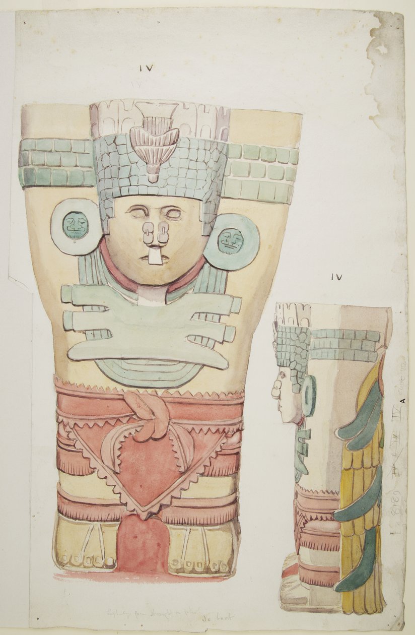 Caryatid (akvarell) av Adela Breton
