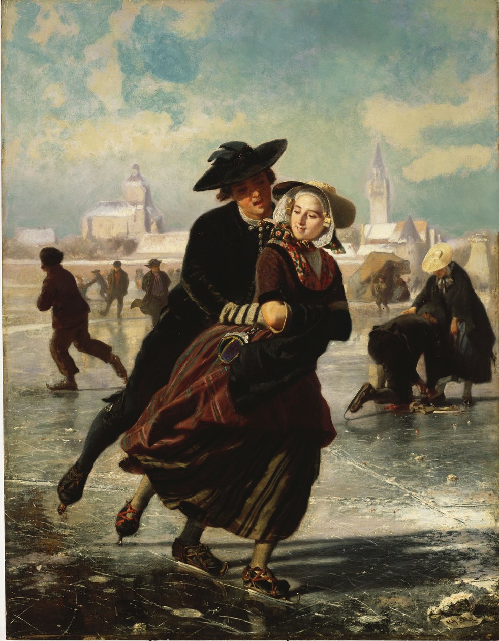 elskere skøyter av Adolf Alexander Dillens