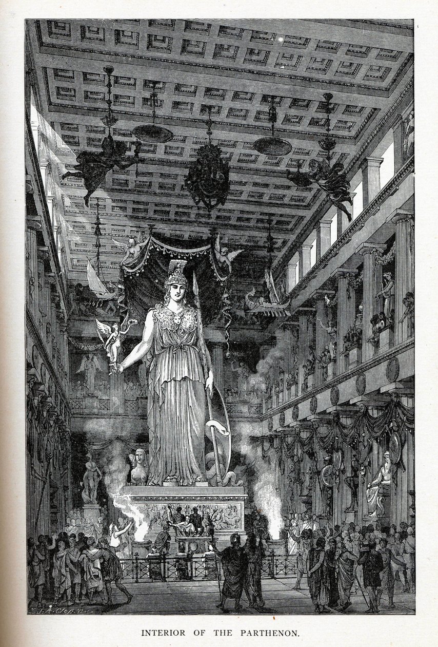 Interiør av Parthenon, 1882 av Adolf Closs