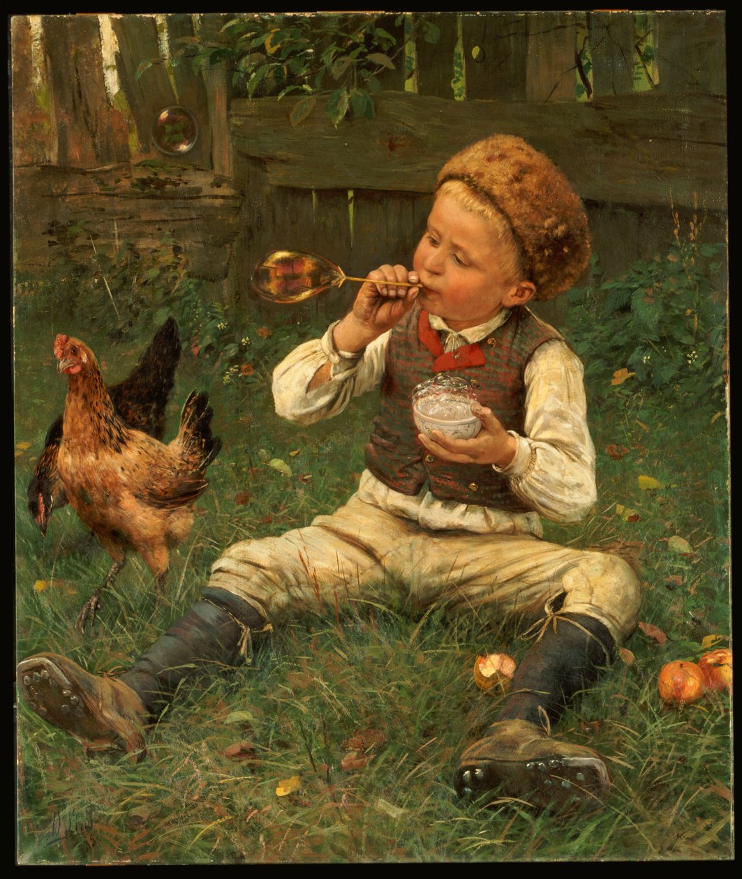 Blåser bobler, 1885 av Adolf Lins
