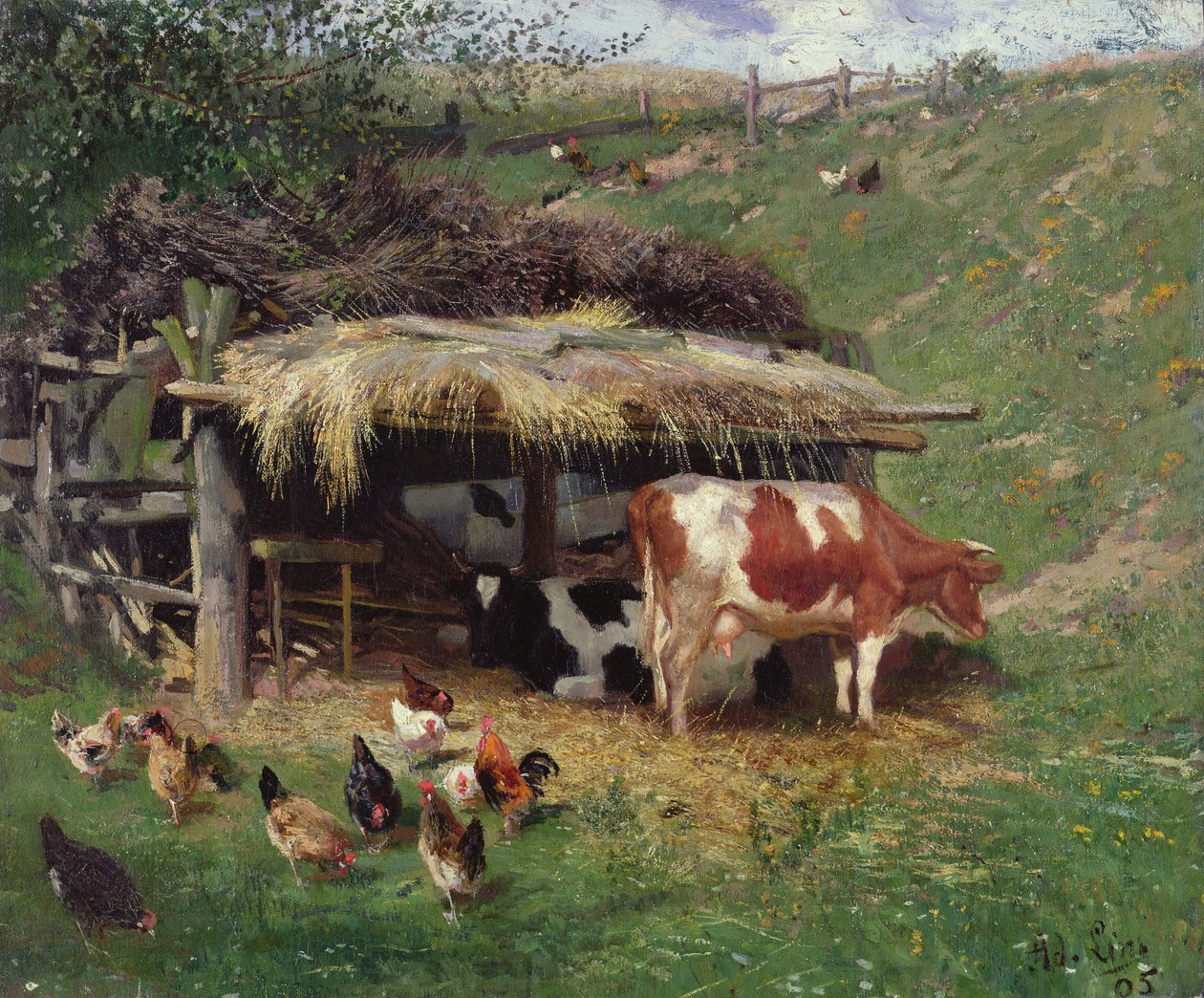 Gårdsgården av Adolf Lins