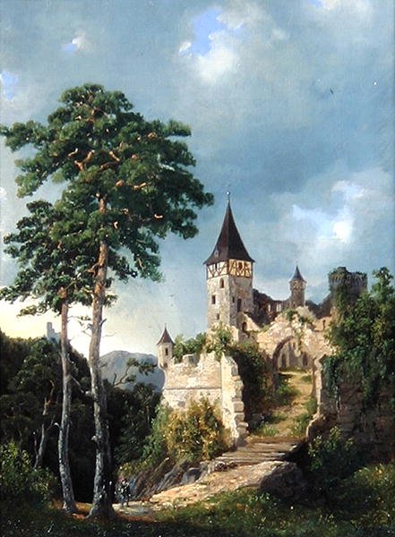 Slott i fjellene av Adolf Rudolf Holtzhaub