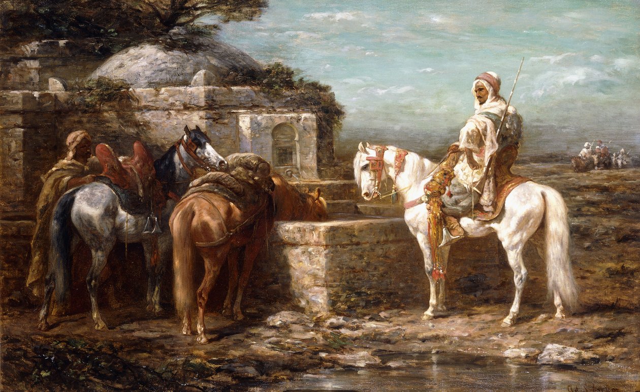 Ved brønnen, 1800-tallet av Adolf Schreyer